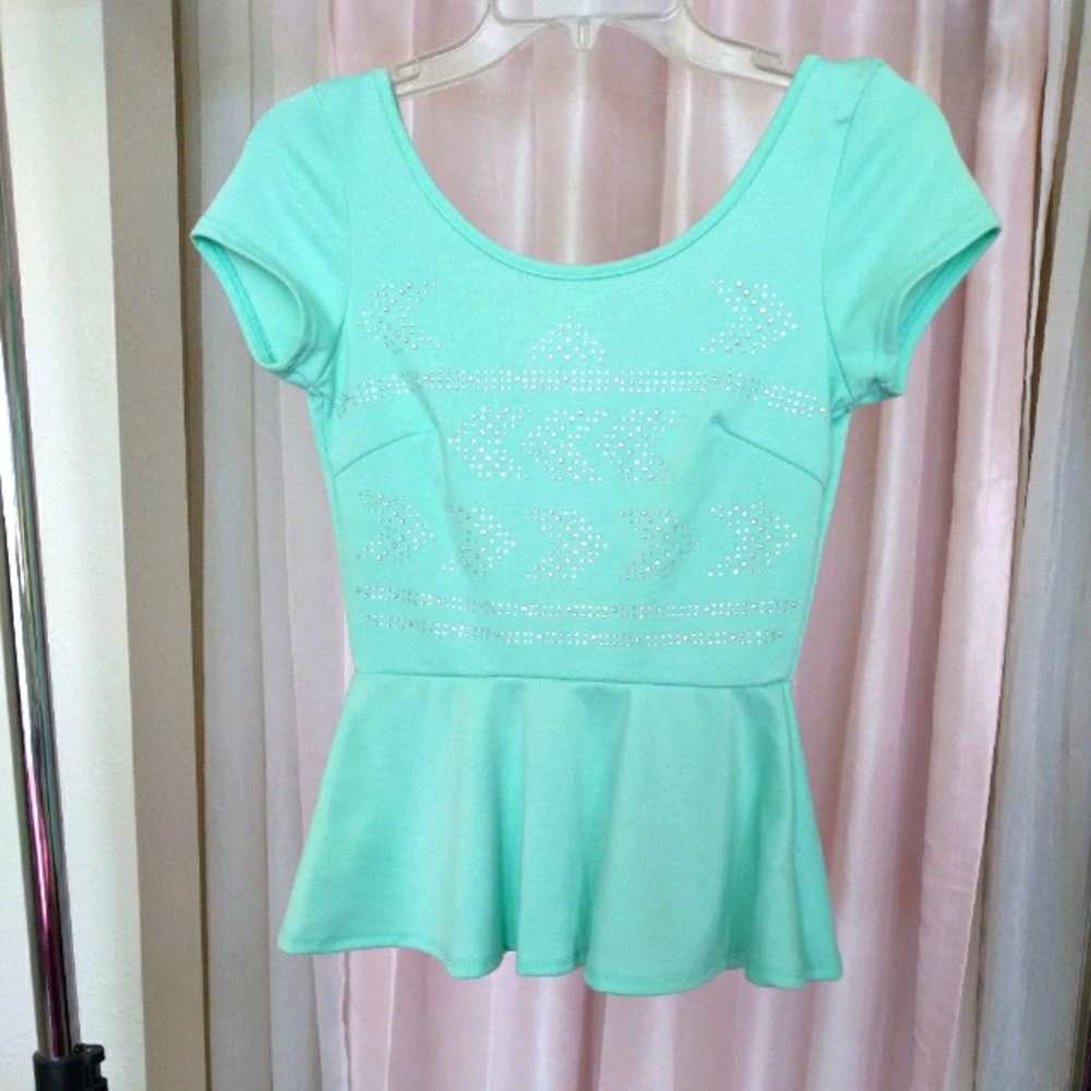 Cropped Peplum Top